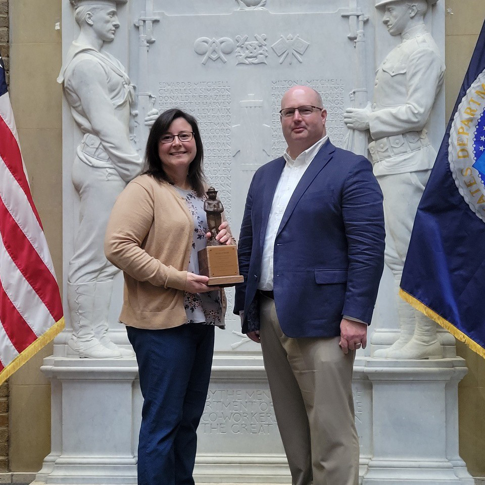 <p> <span>Michelle Moore, Texas A&M Forest Service Forester, received a bronze
Smokey Bear award today in recognition of her efforts to create a first-of-its-kind
<a>wildfire prevention resource guide. </a></span></p>