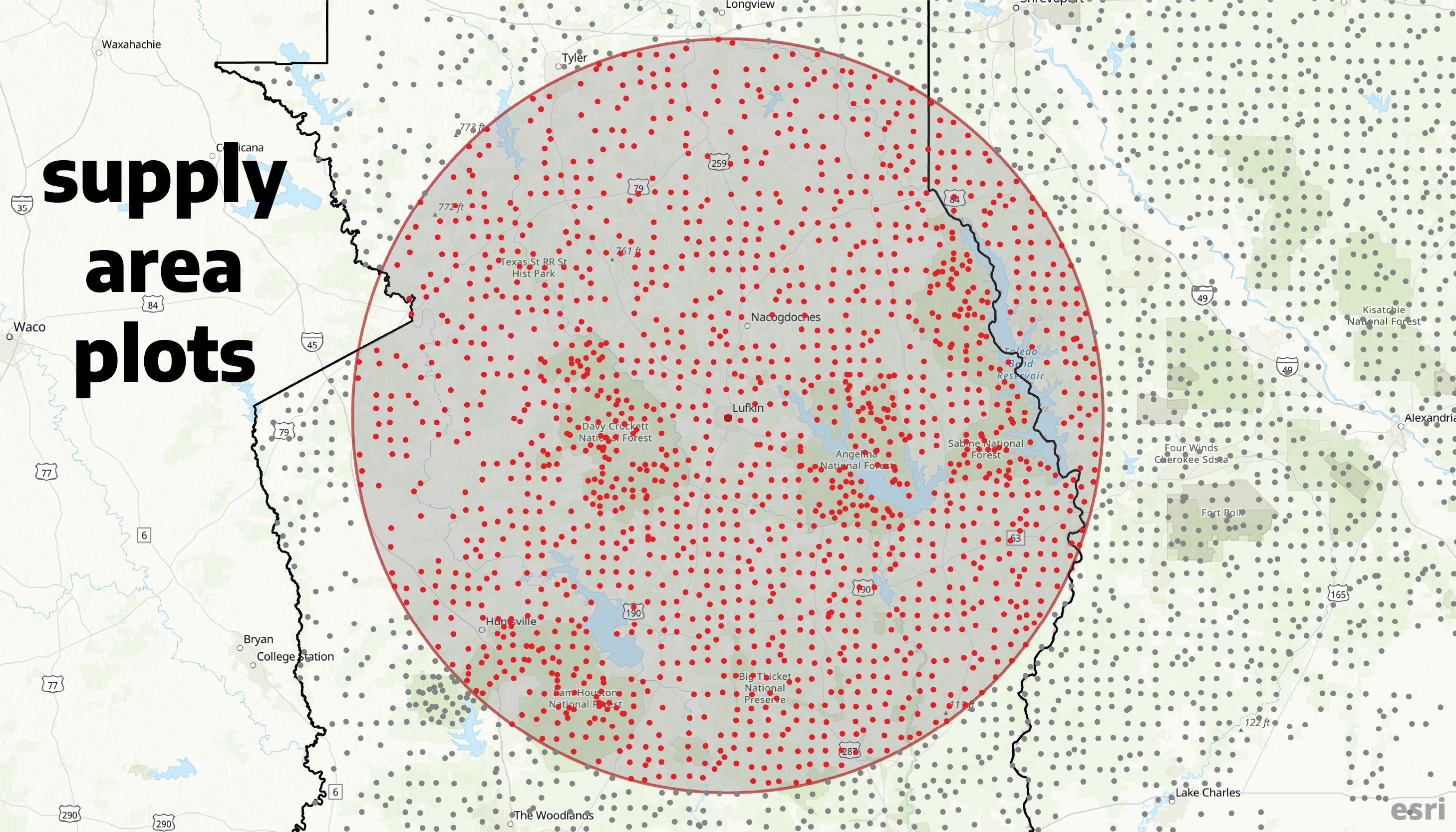 Southern Timber Supply - FIA plots in supply area